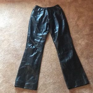 Real leather pants